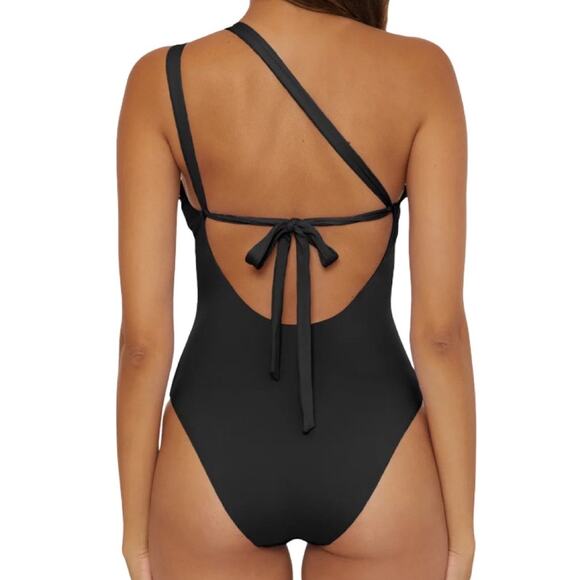 Soluna Tahiti Asymmetric one piece bathing suit black size X-Large XL - Picture 7 of 7